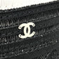 CHANEL 22P CC Coco Mark Ribbon Hat/Sun Visor for Women, Black
