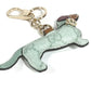 GUCCI 821812 GG Supreme GG Emblem Dog Shape Bag Charm Dog Keychain Bag Charm GG Supreme Canvas Unisex Light Green