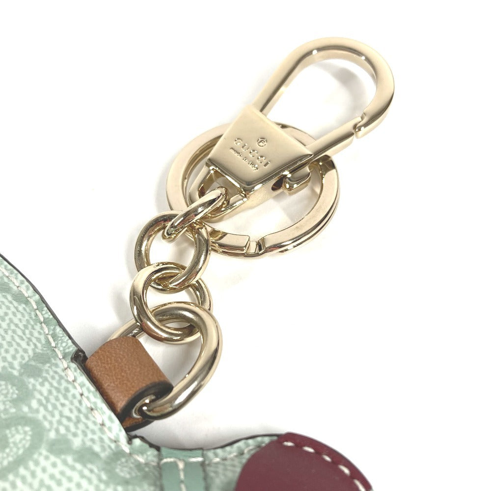 GUCCI 821812 GG Supreme GG Emblem Dog Shape Bag Charm Dog Keychain Bag Charm GG Supreme Canvas Unisex Light Green