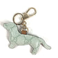 GUCCI 821812 GG Supreme GG Emblem Dog Shape Bag Charm Dog Keychain Bag Charm GG Supreme Canvas Unisex Light Green