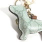 GUCCI 821812 GG Supreme GG Emblem Dog Shape Bag Charm Dog Keychain Bag Charm GG Supreme Canvas Unisex Light Green