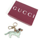 GUCCI 821812 GG Supreme GG Emblem Dog Shape Bag Charm Dog Keychain Bag Charm GG Supreme Canvas Unisex Light Green
