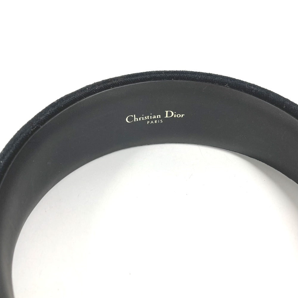 Dior 35HBP988X132 千鳥格子 ロゴ ヘッドバンド ヘアアクセサリー ヘアバンド カチューシャ コットン レディース ブラック