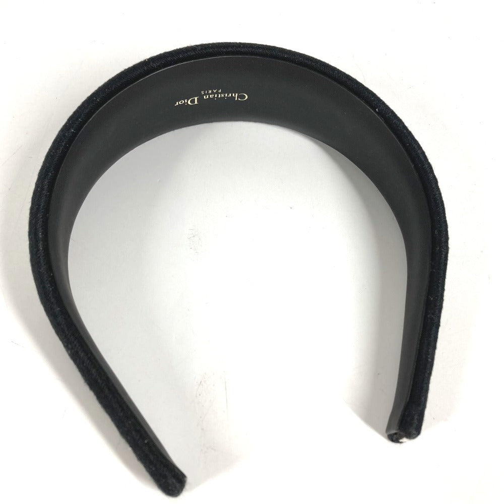 Dior 35HBP988X132 千鳥格子 ロゴ ヘッドバンド ヘアアクセサリー ヘアバンド カチューシャ コットン レディース ブラック
