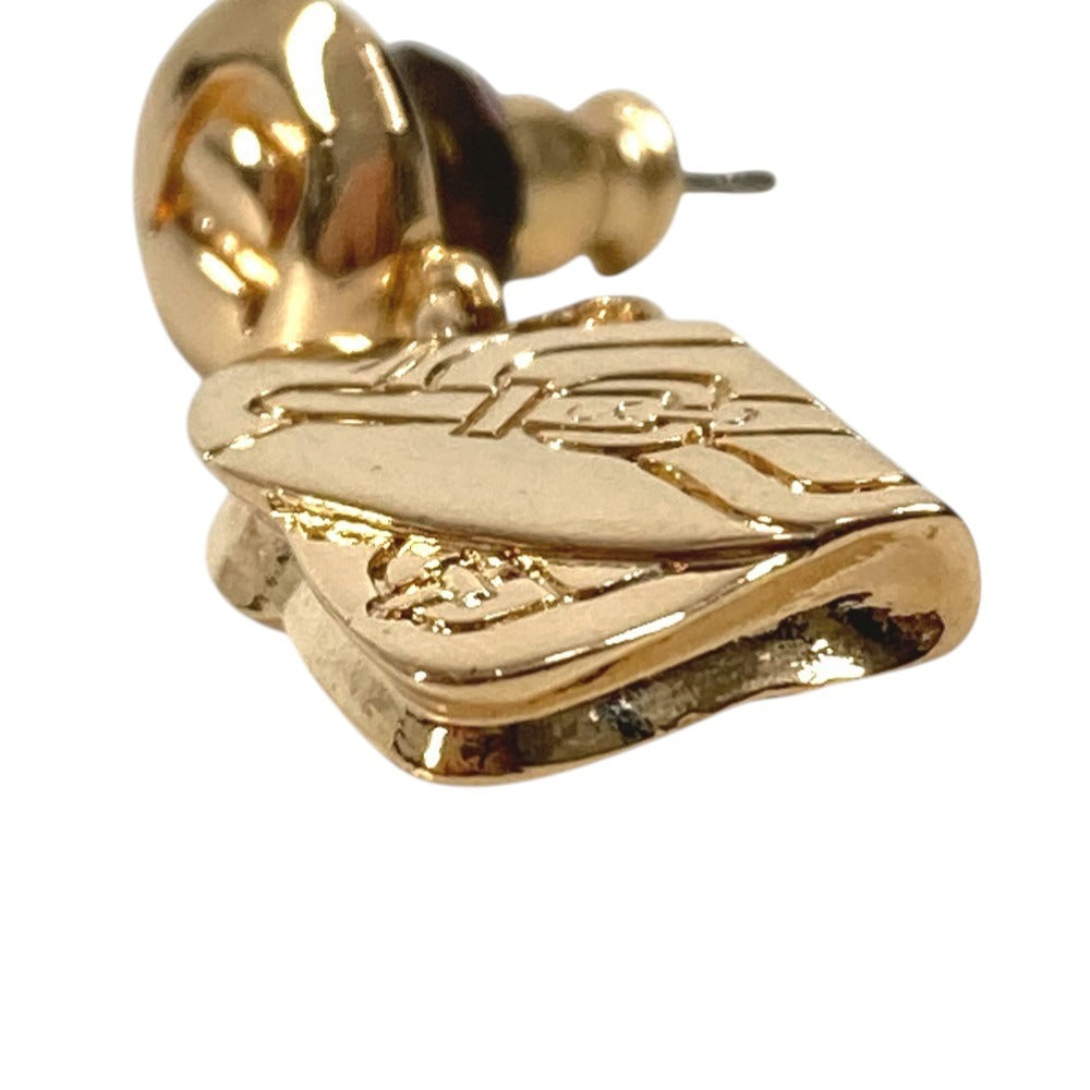 Dior サドルバッグ ロゴ アクセサリー ピアス メタル ユニセックス ゴールド