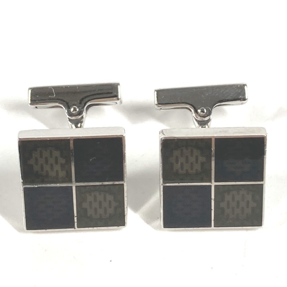 LOUIS VUITTON ダミエ ロゴ カフス アクセサリー カフス AG925 ユニセックス シルバー