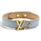 LOUIS VUITTON M8104F Bracelet LV Iconic Accessory Bracelet Leather Unisex Light Blue