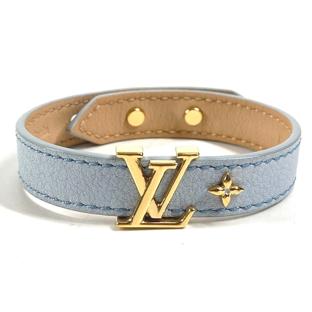 LOUIS VUITTON M8104F Bracelet LV Iconic Accessory Bracelet Leather Unisex Light Blue