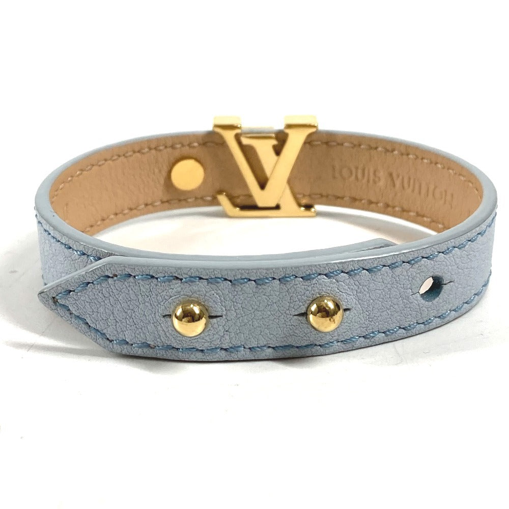 LOUIS VUITTON M8104F Bracelet LV Iconic Accessory Bracelet Leather Unisex Light Blue