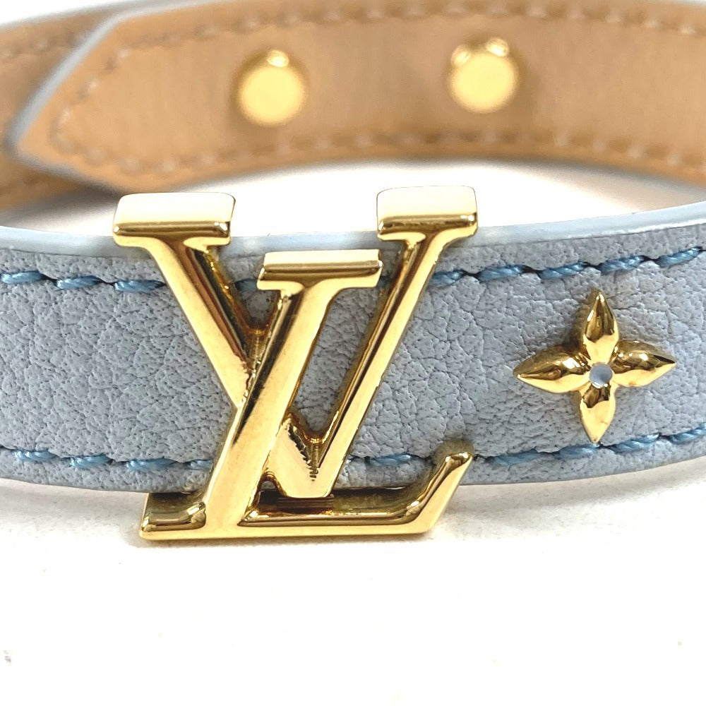LOUIS VUITTON M8104F Bracelet LV Iconic Accessory Bracelet Leather Unisex Light Blue