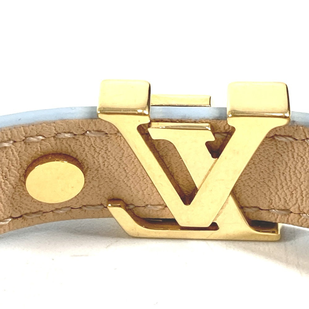 LOUIS VUITTON M8104F Bracelet LV Iconic Accessory Bracelet Leather Unisex Light Blue