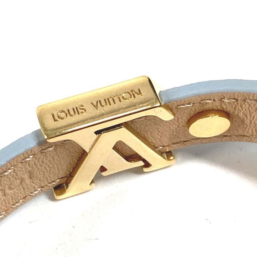 LOUIS VUITTON M8104F Bracelet LV Iconic Accessory Bracelet Leather Unisex Light Blue