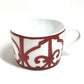 HERMES Guadalquivir tableware, cup and saucer set of 2, pair, plate, cup, mug, coffee cup, tea cup, ceramic, women's, white.