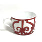 HERMES Guadalquivir tableware, cup and saucer set of 2, pair, plate, cup, mug, coffee cup, tea cup, ceramic, women's, white.