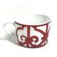 HERMES Guadalquivir tableware, cup and saucer set of 2, pair, plate, cup, mug, coffee cup, tea cup, ceramic, women's, white.