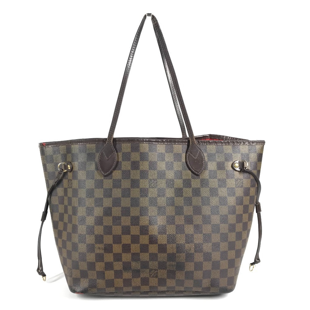 LOUIS VUITTON N51105 Damier Neverfull MM Bag, Shoulder Bag, Tote Bag, Damier Canvas, Unisex, Ebene Brown