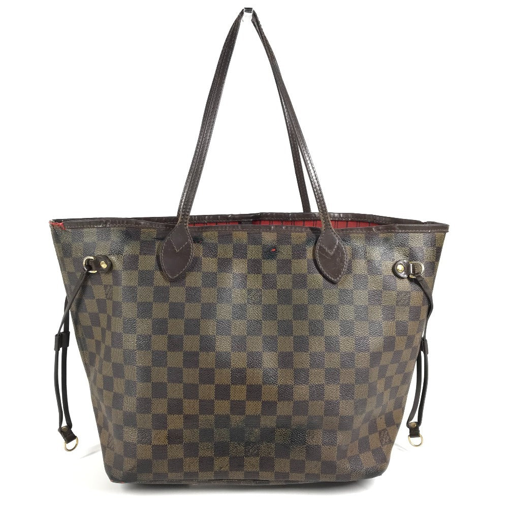 LOUIS VUITTON N51105 Damier Neverfull MM Bag, Shoulder Bag, Tote Bag, Damier Canvas, Unisex, Ebene Brown