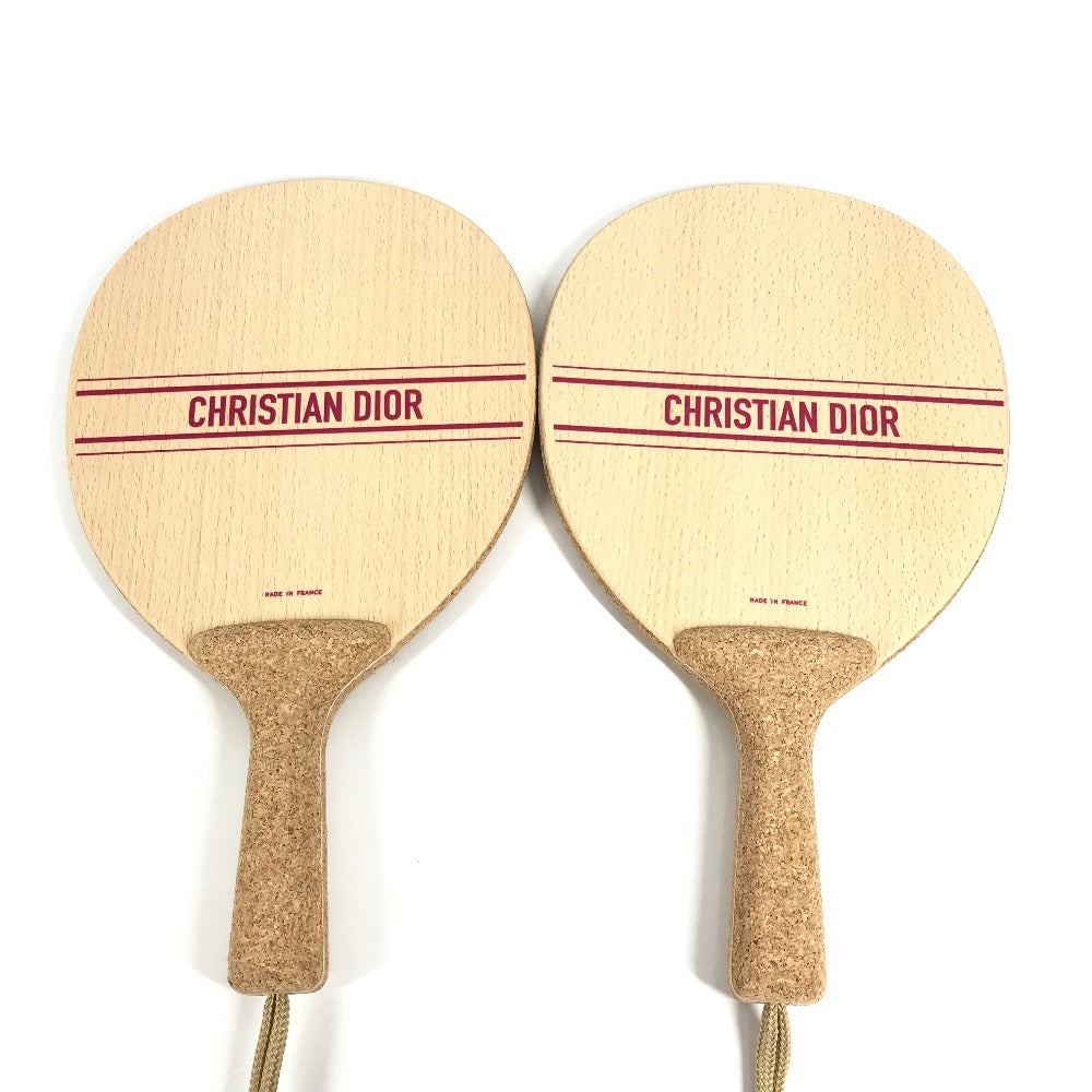 Dior Toile de Jouy Beach Racquet Set (2 racquets, ball, sports, interior decor, wood, unisex, pink)