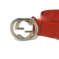 GUCCI 032 194 0979 GG Logo Fashion Accessory Belt Waist Belt Belt Leather Ladies Orange
