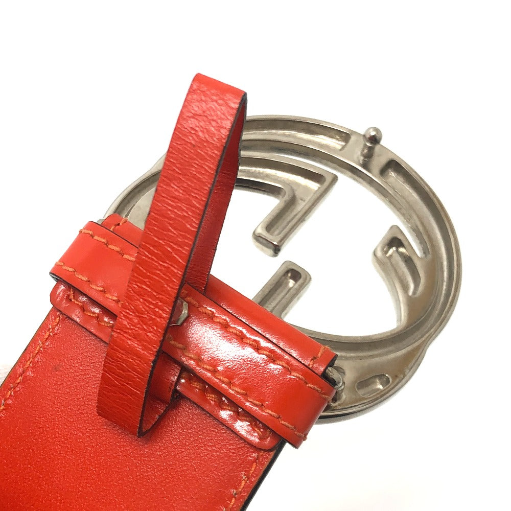 GUCCI 032 194 0979 GG Logo Fashion Accessory Belt Waist Belt Belt Leather Ladies Orange