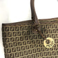 FENDI Zucchino Bag Tote Bag Handbag Shoulder Bag Canvas/Leather Unisex Beige