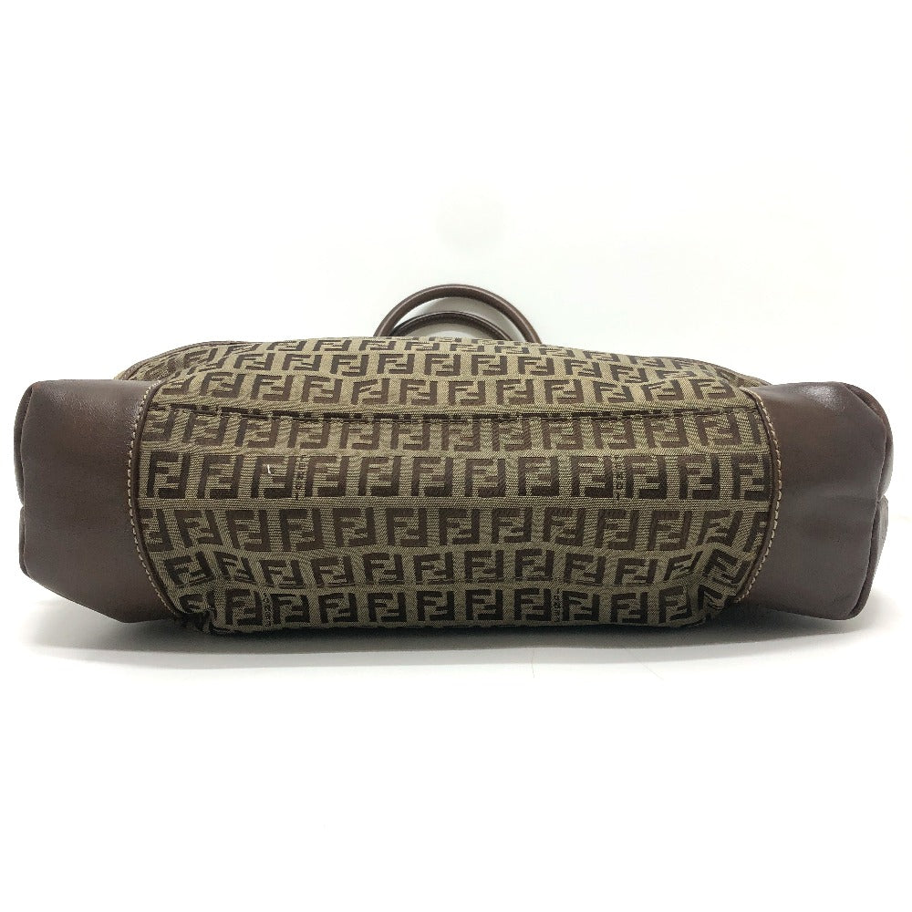 FENDI Zucchino Bag Tote Bag Handbag Shoulder Bag Canvas/Leather Unisex Beige