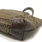FENDI Zucchino Bag Tote Bag Handbag Shoulder Bag Canvas/Leather Unisex Beige