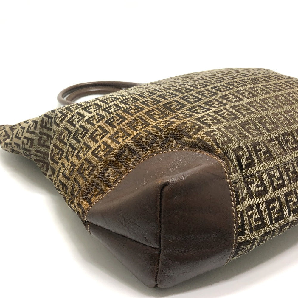 FENDI Zucchino Bag Tote Bag Handbag Shoulder Bag Canvas/Leather Unisex Beige