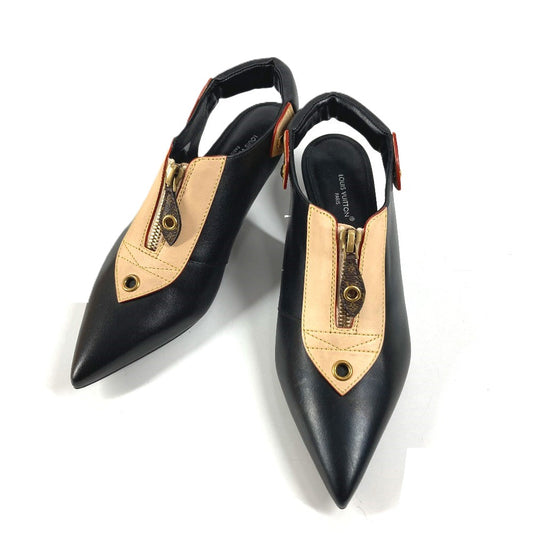 LOUIS VUITTON 1AD301 Allure Shoes Heels Pumps Leather Women's Black