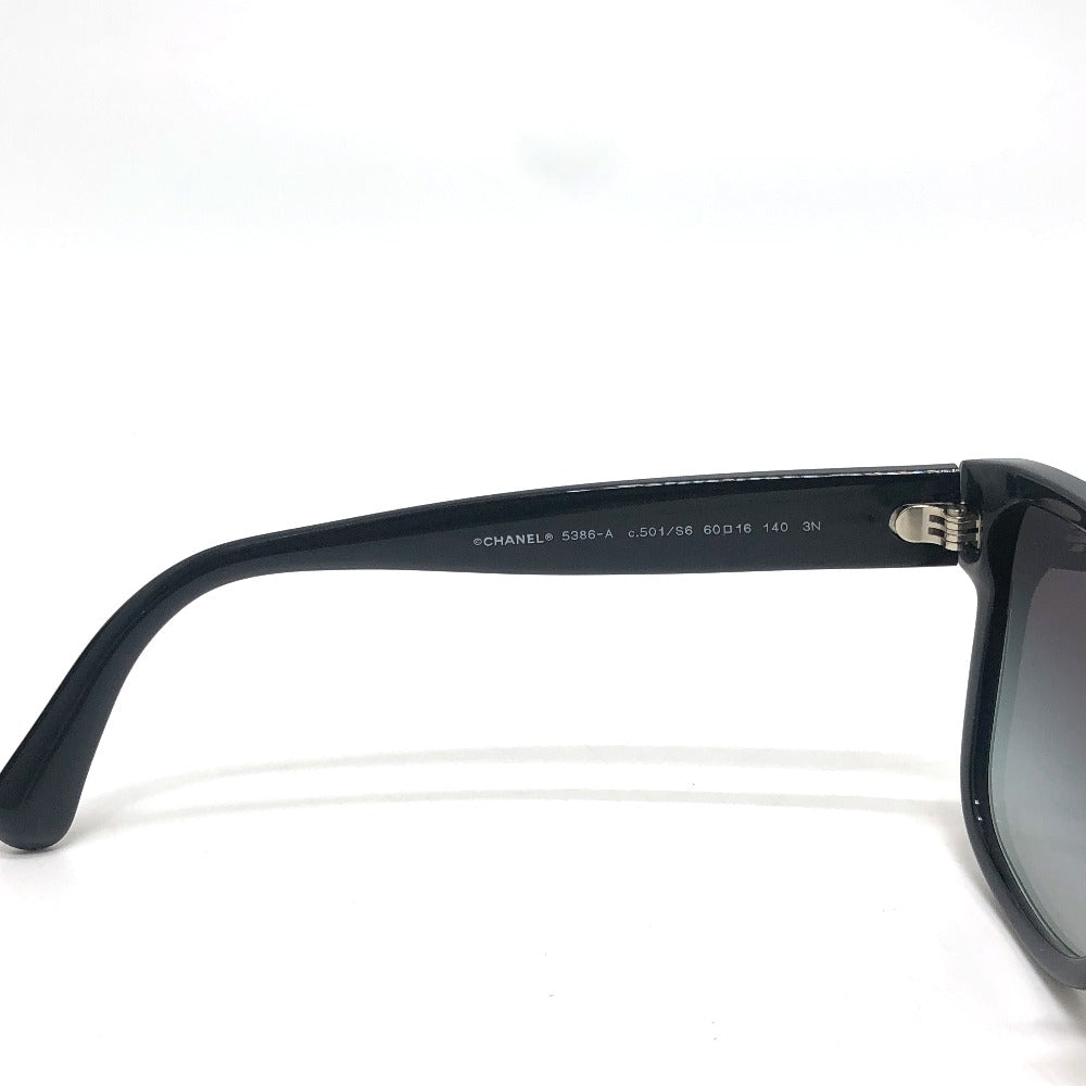 CHANEL 5386-A ロゴ CC ココマーク ロゴ めがね メガネ アイウェア 眼鏡 サングラス サングラス プラスチック レディース ブラック