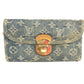 LOUIS VUITTON M95511 モノグラムデニム ポルト フォイユ アメリア ロングウォレット 3つ折り 長財布 モノグラムデニムキャンバス ブルー
