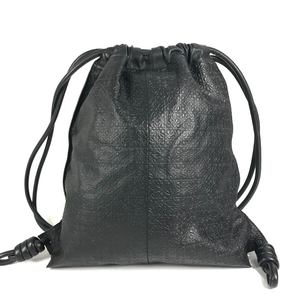 LOEWE Anagram Dragonfly Nest Print Backpack, Leather, Unisex, Black