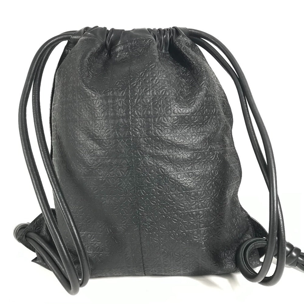 LOEWE Anagram Dragonfly Nest Print Backpack, Leather, Unisex, Black