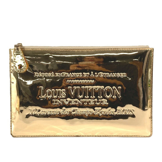 LOUIS VUITTON M95278 モノグラムミロワール ポシェット プラット ポーチ ショルダーバッグ クラッチバッグ 2WAYバッグ ハンドバッグ レザー ユニセックス ゴールド