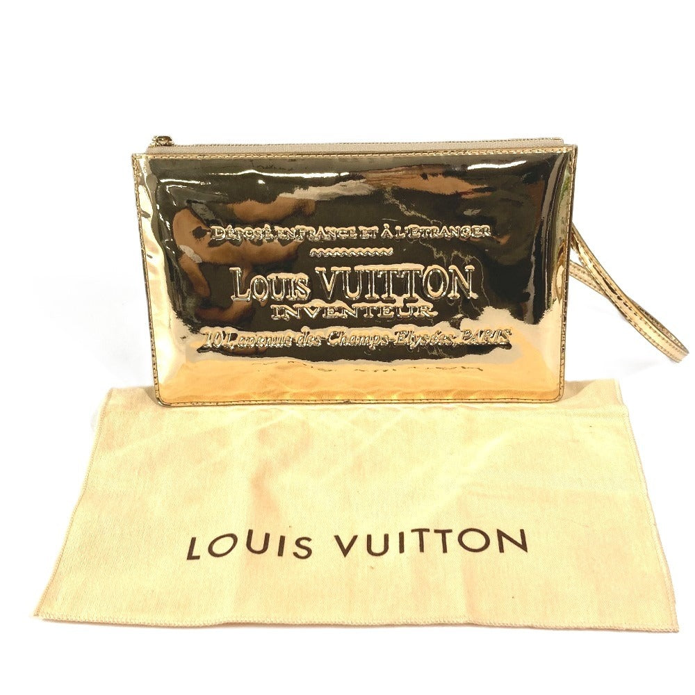 LOUIS VUITTON M95278 Monogram Miroir Pochette Plat Pouch Shoulder Bag Clutch Bag 2-Way Bag Handbag Leather Unisex Gold