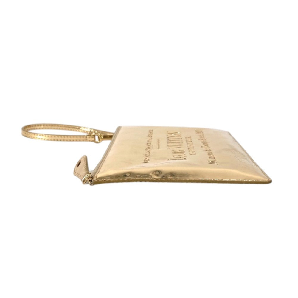 LOUIS VUITTON M95278 Monogram Miroir Pochette Plat Pouch Shoulder Bag Clutch Bag 2-Way Bag Handbag Leather Unisex Gold