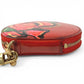LOUIS VUITTON M93691 Monogram Vernis Rose Porte Monnaie Chapeau Wallet Coin Purse Round Zipper Coin Case Monogram Vernis Unisex Orange Sunset Orange