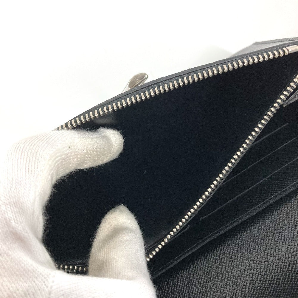 HERMES Monogram Stripe Portefeuille Twist Monogram Wallet Chain Wallet Shoulder Bag Long Wallet Monogram Canvas Unisex Brown