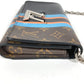 HERMES Monogram Stripe Portefeuille Twist Monogram Wallet Chain Wallet Shoulder Bag Long Wallet Monogram Canvas Unisex Brown