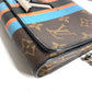 HERMES Monogram Stripe Portefeuille Twist Monogram Wallet Chain Wallet Shoulder Bag Long Wallet Monogram Canvas Unisex Brown