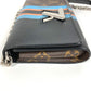 HERMES Monogram Stripe Portefeuille Twist Monogram Wallet Chain Wallet Shoulder Bag Long Wallet Monogram Canvas Unisex Brown