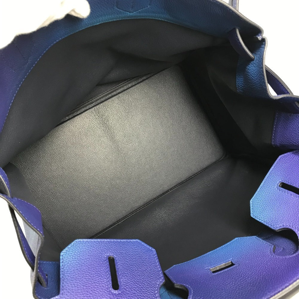 HERMES Gradation Haut à Courroies 40 Haut à Courroies 40 Cosmos Bag Tote Bag Handbag Togo Unisex Bleu Nuit/Violet Blue