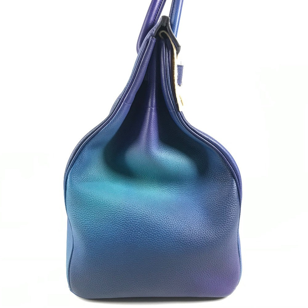 HERMES Gradation Haut à Courroies 40 Haut à Courroies 40 Cosmos Bag Tote Bag Handbag Togo Unisex Bleu Nuit/Violet Blue