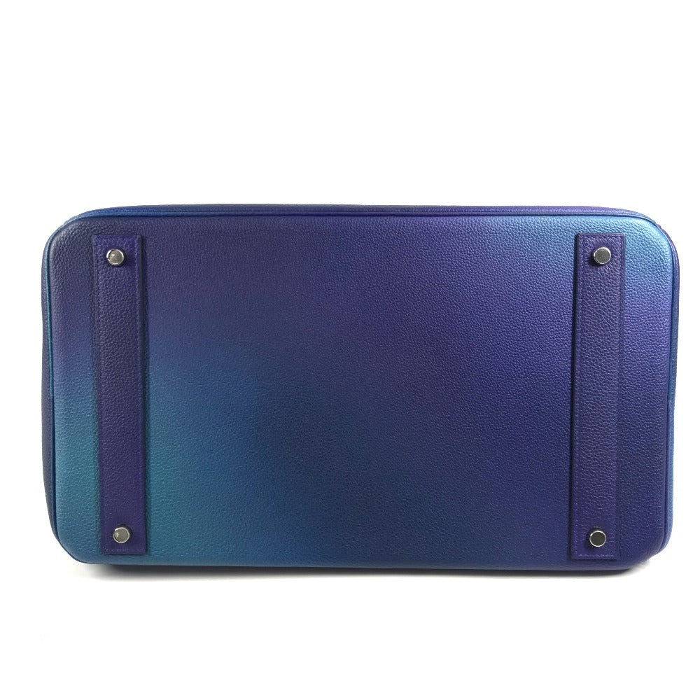 HERMES Gradation Haut à Courroies 40 Haut à Courroies 40 Cosmos Bag Tote Bag Handbag Togo Unisex Bleu Nuit/Violet Blue