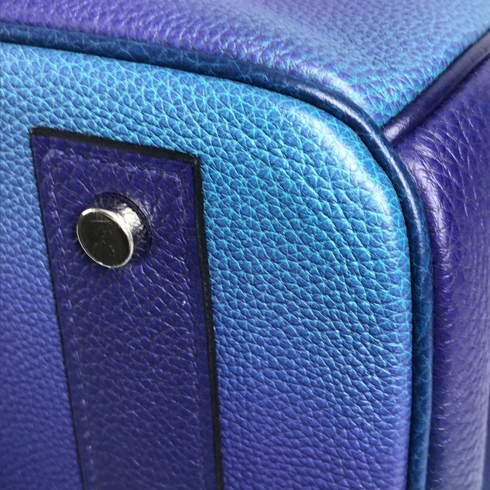 HERMES Gradation Haut à Courroies 40 Haut à Courroies 40 Cosmos Bag Tote Bag Handbag Togo Unisex Bleu Nuit/Violet Blue