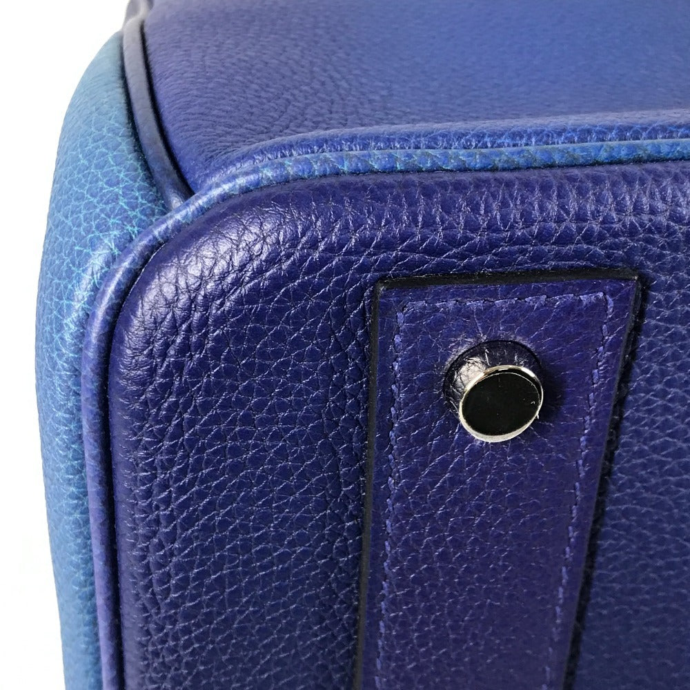 HERMES Gradation Haut à Courroies 40 Haut à Courroies 40 Cosmos Bag Tote Bag Handbag Togo Unisex Bleu Nuit/Violet Blue