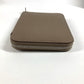 HERMES Azap Compact Silk'In Wallet Coin Purse Wallet Round Zipper Coin Case Epsom Unisex Etoupe Grey