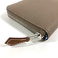 HERMES Azap Compact Silk'In Wallet Coin Purse Wallet Round Zipper Coin Case Epsom Unisex Etoupe Grey