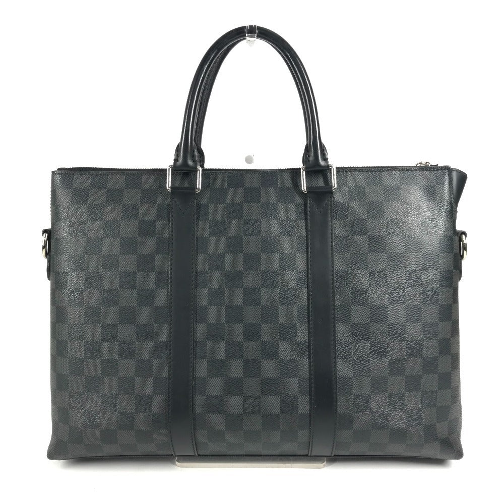 LOUIS VUITTON N40024 Damier Graphite Anton Briefcase Bag Tote Bag Document Bag Handbag Business Bag Damier Graphite Canvas Unisex Black