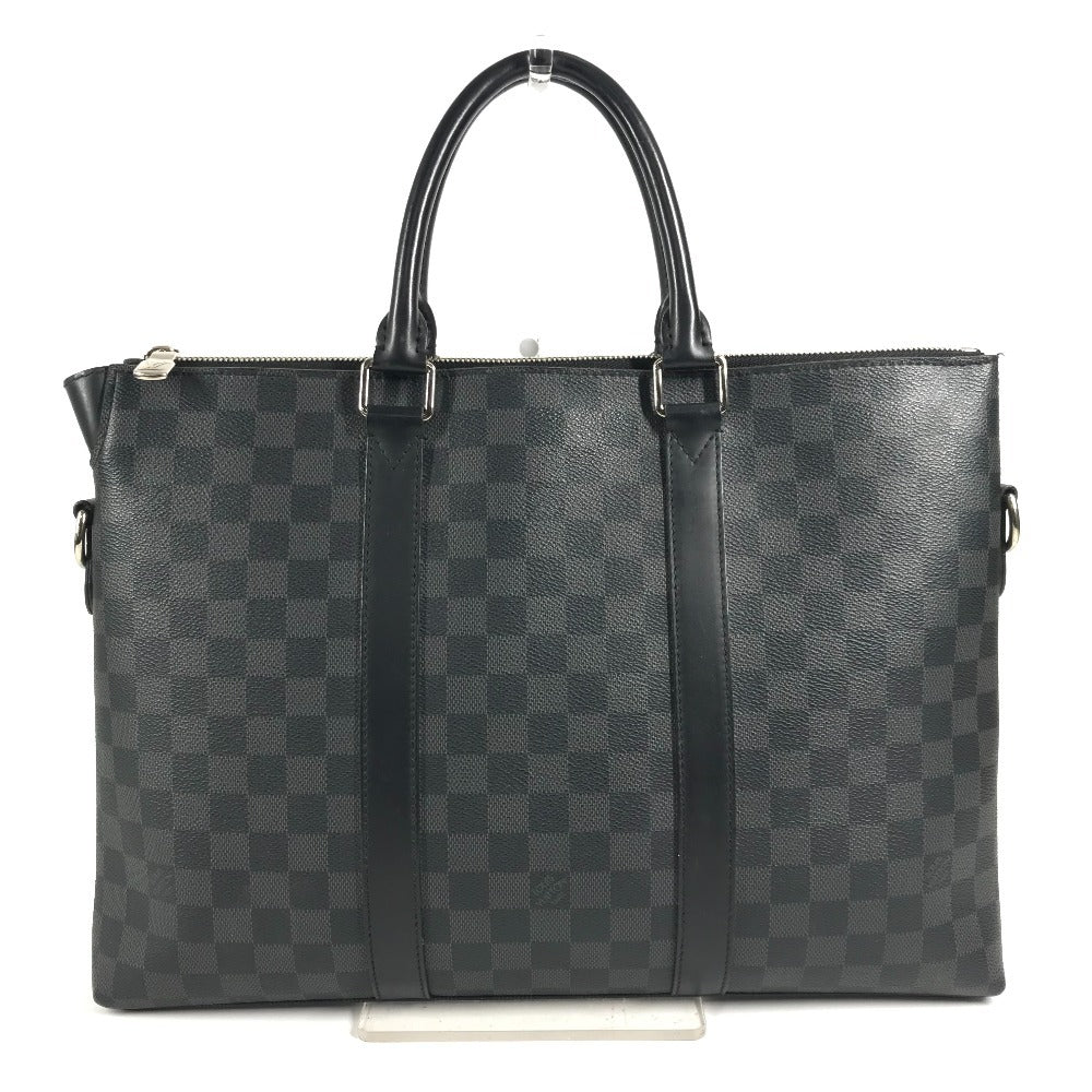 LOUIS VUITTON N40024 Damier Graphite Anton Briefcase Bag Tote Bag Document Bag Handbag Business Bag Damier Graphite Canvas Unisex Black